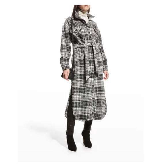 REVOLVE Jackets & Blazers - REVOLVE - LBLC The Label - NWT -Monochrome Checkered Trench Coat